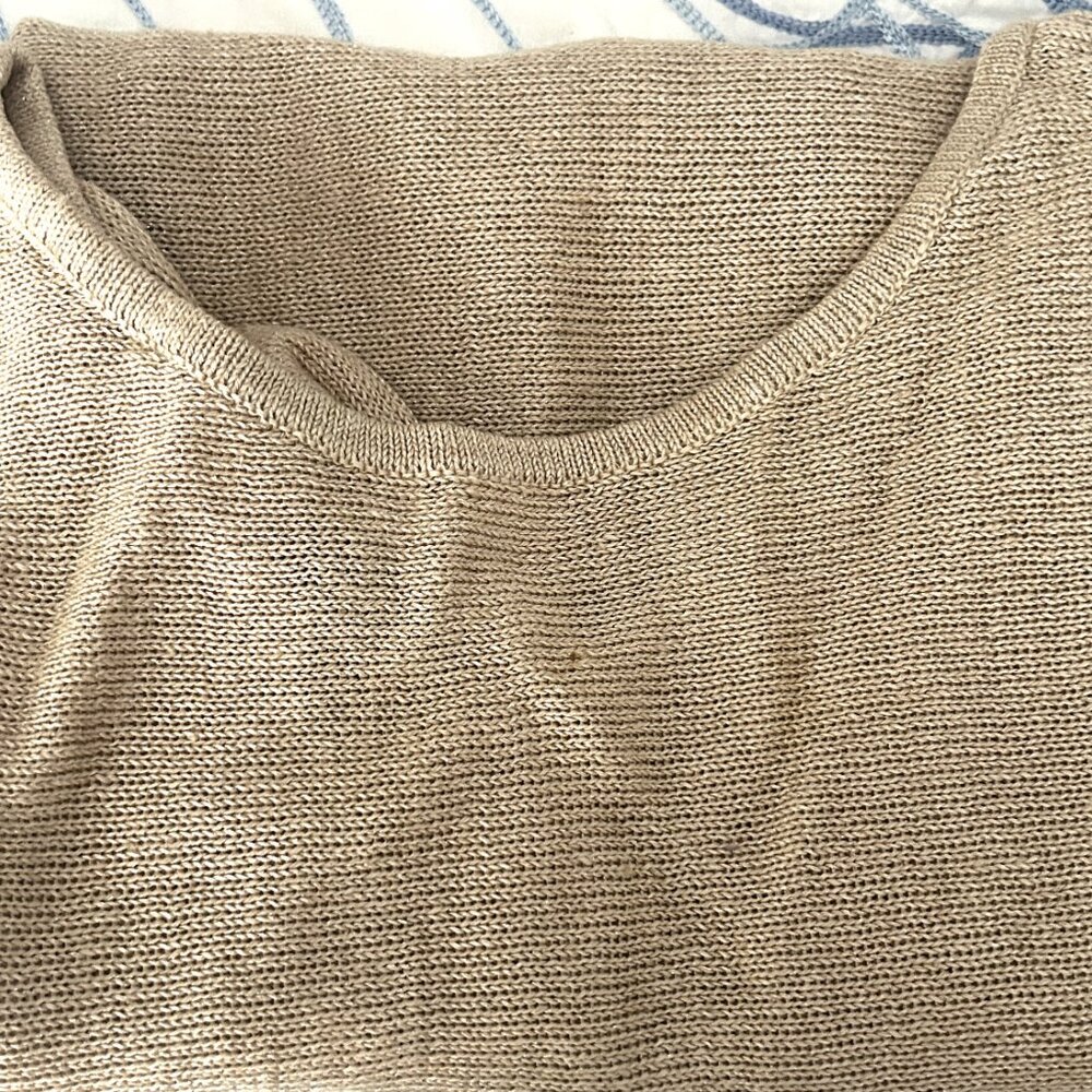 Talbots Metallica Gold Sweater, sz XL